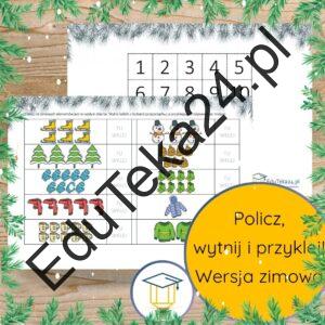 EduTeka24.pl Policz, wytnij, przyklej! Wycinanka zimowa