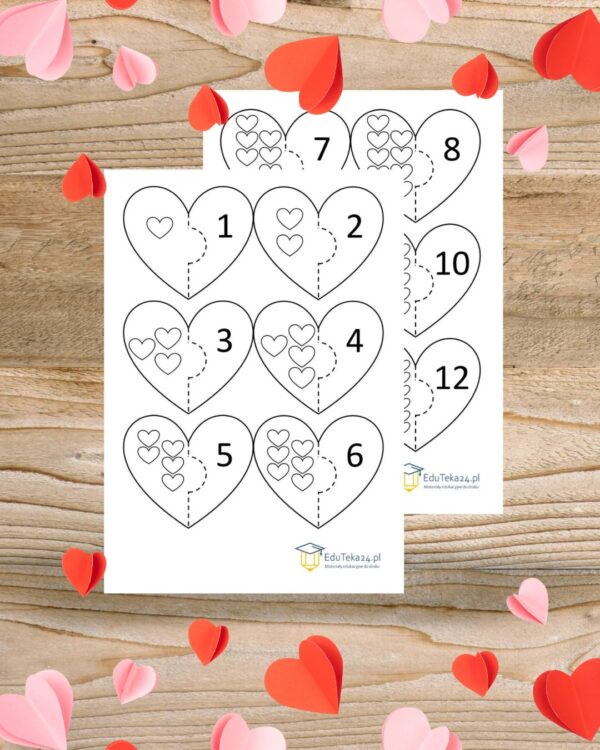 Walentynkowe puzzle dla najmłodszych EduTeka24.p