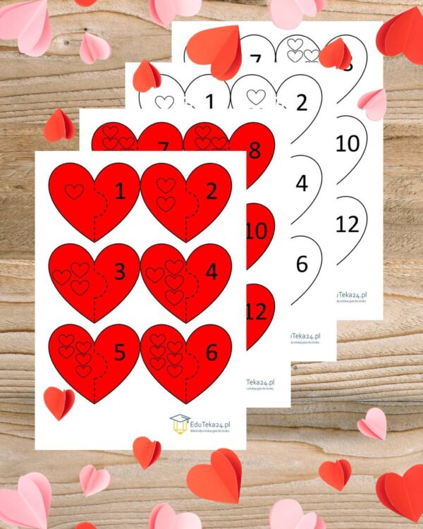 Walentynkowe puzzle dla najmłodszych EduTeka24.p